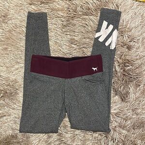 Gray and Burgundy Women's Pants